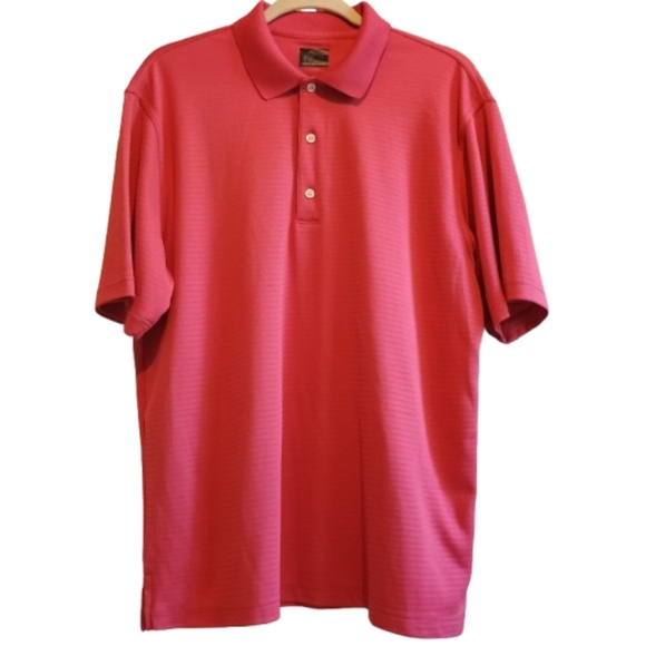 Greg Norman Collection Other - Greg Norman Mens Large Salmon Polo‎ Shirt Short Sleeve Golf Preppy Classic